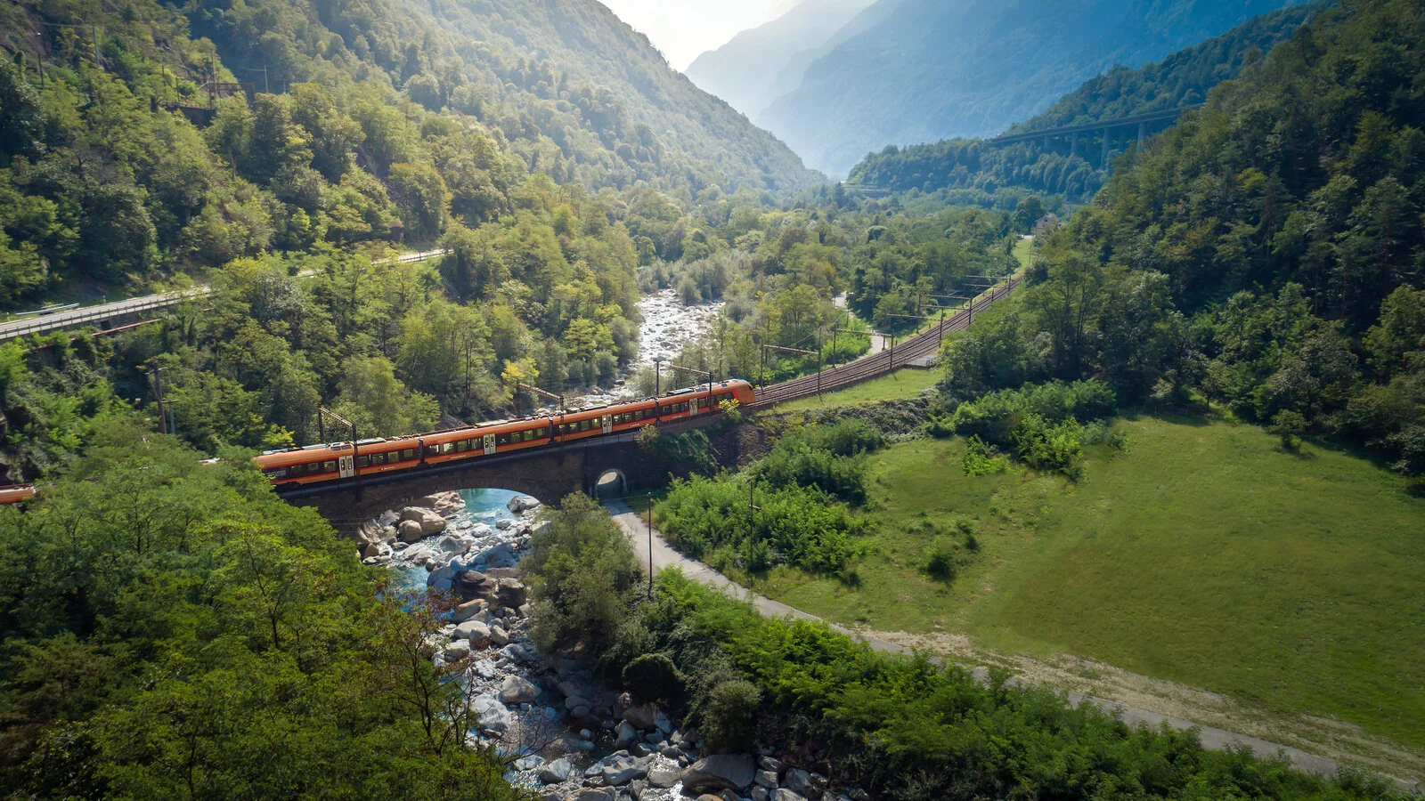 Scenic Mountain Train Journey